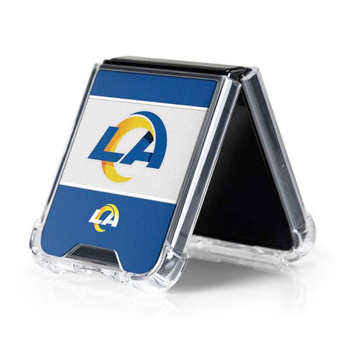 NFL Los Angeles Rams Zone Block Galaxy Z Flip5 5G Clear Case