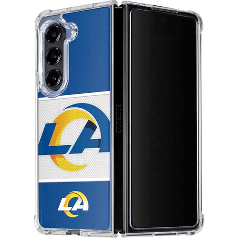 NFL Los Angeles Rams Zone Block Galaxy Z Fold5 5G Clear Case