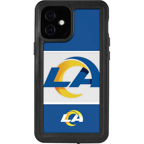 NFL Los Angeles Rams Zone Block iPhone 12 Mini Waterproof Case