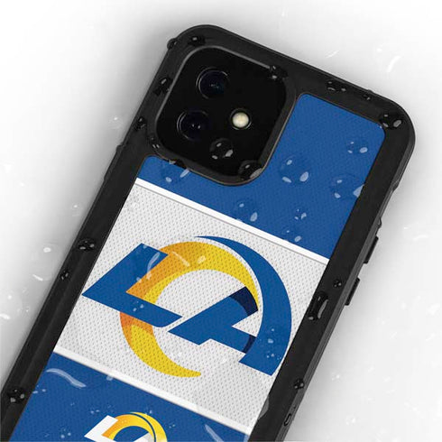 NFL Los Angeles Rams Zone Block iPhone 12 Mini Waterproof Case