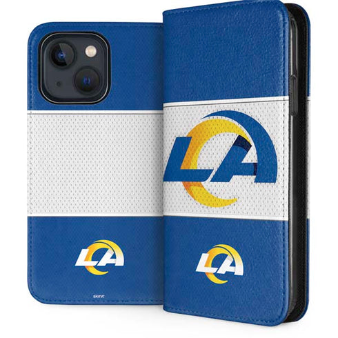 NFL Los Angeles Rams Zone Block iPhone 13 Folio Case