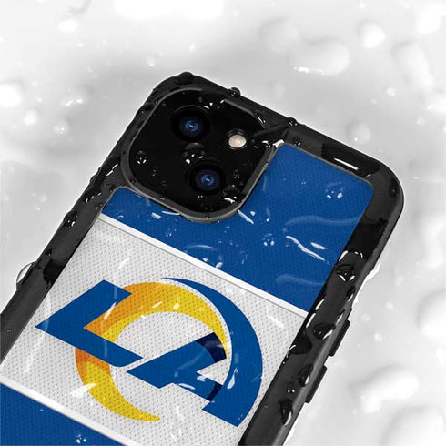 NFL Los Angeles Rams Zone Block iPhone 13 Mini Waterproof Case
