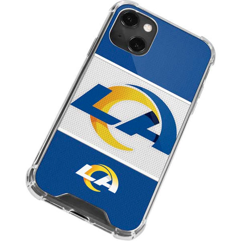 NFL Los Angeles Rams Zone Block iPhone 15 Plus Clear Case