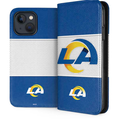 NFL Los Angeles Rams Zone Block iPhone 14 Plus Folio Case