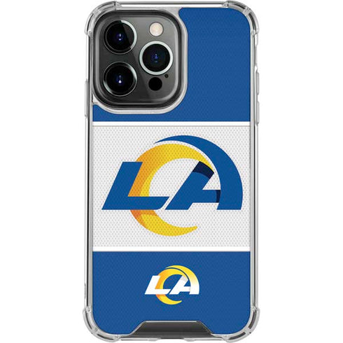NFL Los Angeles Rams Zone Block iPhone 14 Pro Clear Case