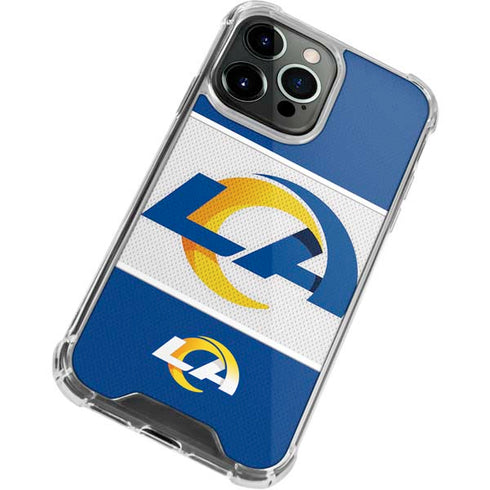 NFL Los Angeles Rams Zone Block iPhone 14 Pro Max Clear Case