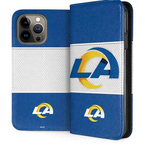 NFL Los Angeles Rams Zone Block iPhone 14 Pro Max Folio Case