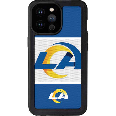 NFL Los Angeles Rams Zone Block iPhone 14 Pro Max Waterproof Case