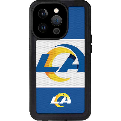 NFL Los Angeles Rams Zone Block iPhone 14 Pro Waterproof Case