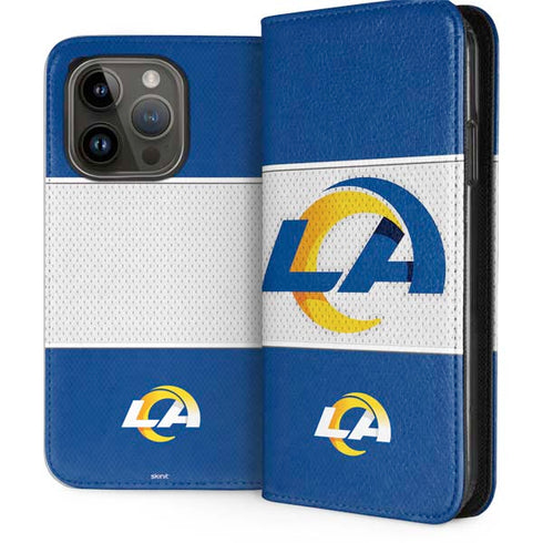 NFL Los Angeles Rams Zone Block iPhone 15 Pro Folio Case