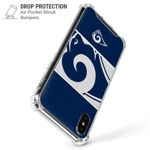 NFL Los Angeles Rams Zone Block iPhone XS Max Clear Case