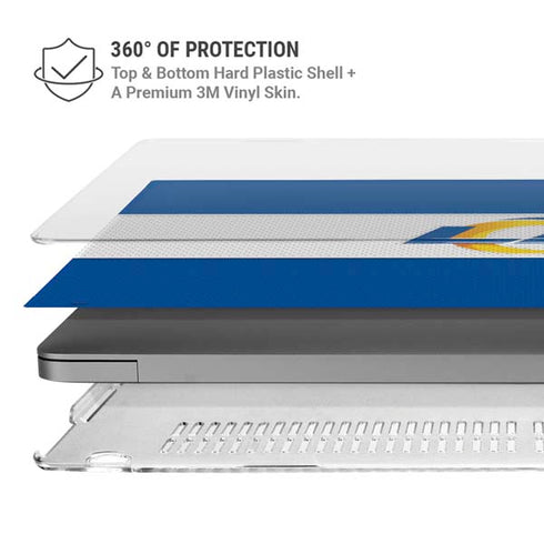 NFL Los Angeles Rams Zone Block MacBook Pro 16in (2021-25) Case plus Skin