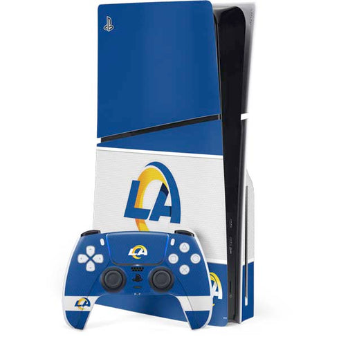 NFL Los Angeles Rams Zone Block PS5 Slim Disk Bundle Skin