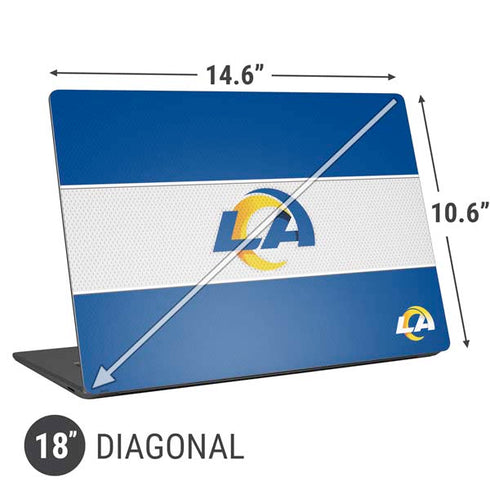 NFL Los Angeles Rams Zone Block Universal Laptop 18in (14.6 x 10.6in) Skin