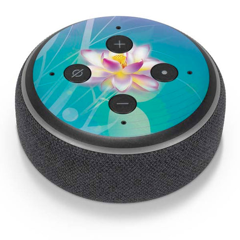 Lotus Floral Pattern Amazon Echo Dot Skin