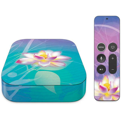 Lotus Floral Pattern Apple TV Skin
