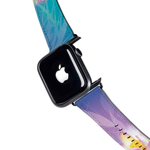 Lotus Floral Pattern Apple Watch Band 38-40mm