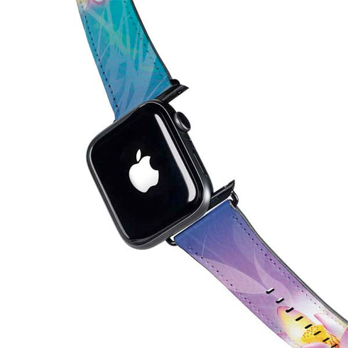 Lotus Floral Pattern Apple Watch Band 42-44mm
