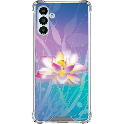 Lotus Floral Pattern Galaxy A13 5G Clear Case