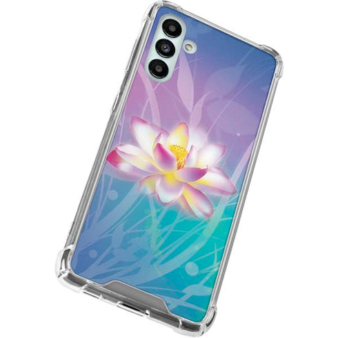 Lotus Floral Pattern Galaxy A13 5G Clear Case