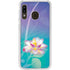 Lotus Floral Pattern Galaxy A20 Clear Case
