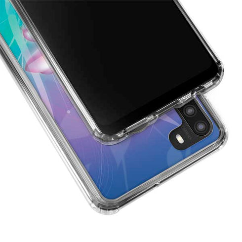 Lotus Floral Pattern Galaxy A21 Clear Case