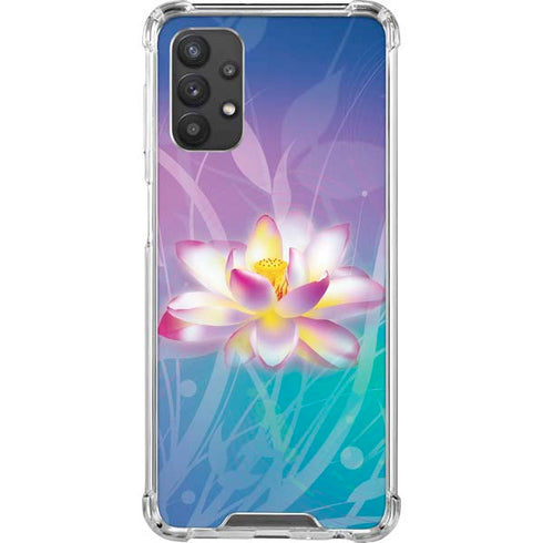 Lotus Floral Pattern Galaxy A32 5G Clear Case