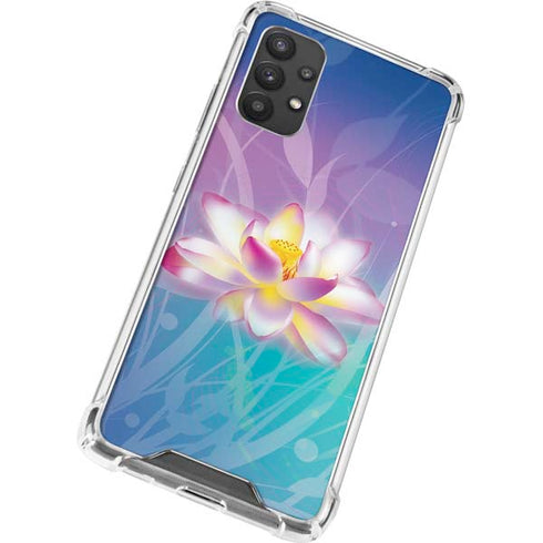 Lotus Floral Pattern Galaxy A32 5G Clear Case