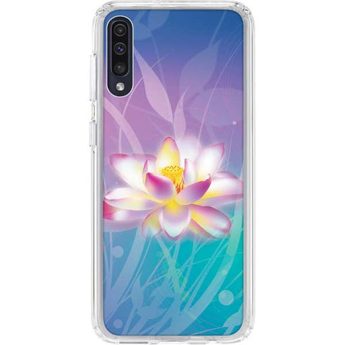 Lotus Floral Pattern Galaxy A50 Clear Case