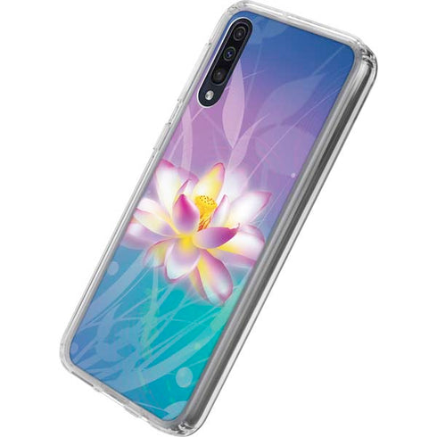 Lotus Floral Pattern Galaxy A50 Clear Case