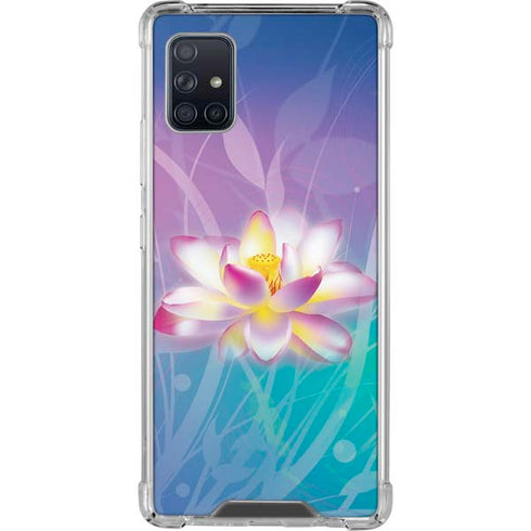 Lotus Floral Pattern Galaxy A51 5G Clear Case
