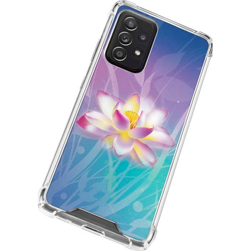 Lotus Floral Pattern Galaxy A52 5G Clear Case