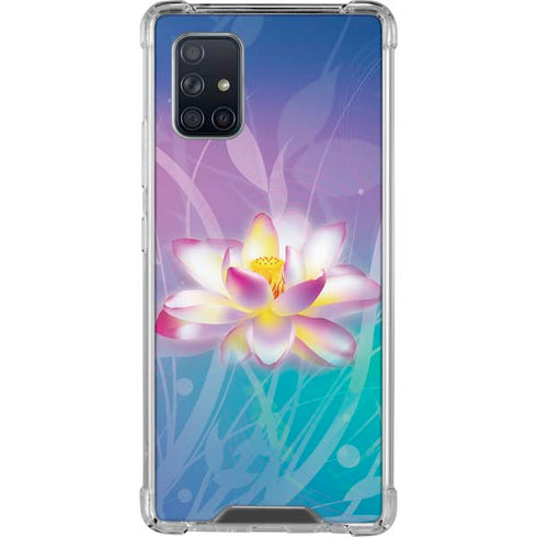 Lotus Floral Pattern Galaxy A71 5G Clear Case