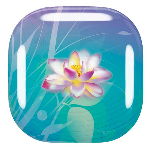 Lotus Floral Pattern Galaxy Buds Live Skin