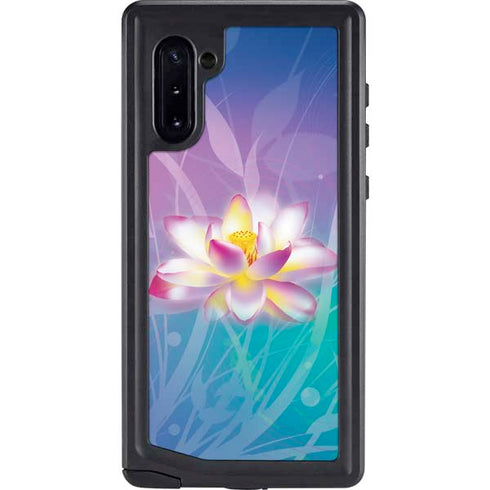 Lotus Floral Pattern Galaxy Note 10 Waterproof Case