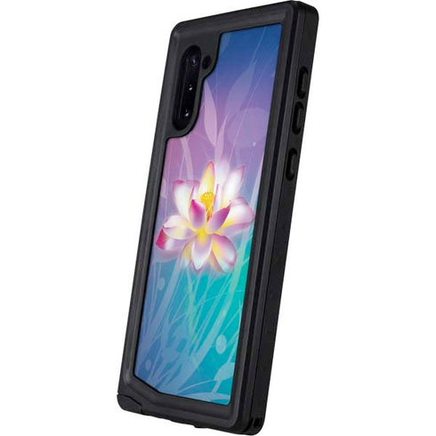 Lotus Floral Pattern Galaxy Note 10 Waterproof Case
