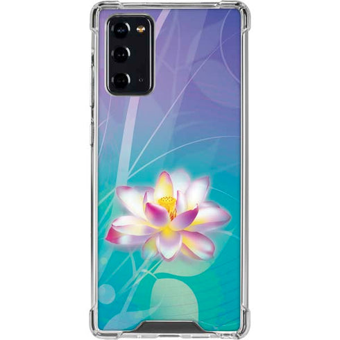 Lotus Floral Pattern Galaxy Note20 5G Clear Case