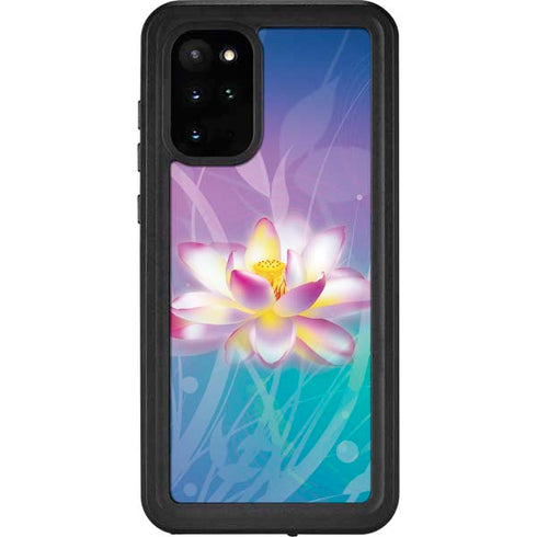 Lotus Floral Pattern Galaxy S20 Plus Waterproof Case