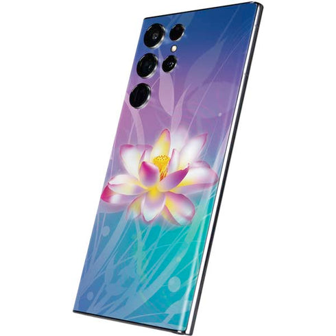 Lotus Floral Pattern Galaxy S22 Ultra Skin