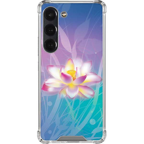 Lotus Floral Pattern Galaxy S23 Clear Case