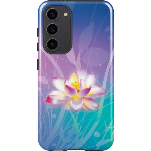 Lotus Floral Pattern Galaxy S23 Plus Pro Case