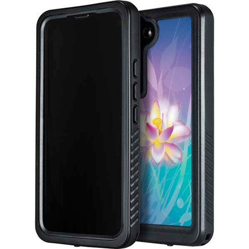 Lotus Floral Pattern Galaxy S23 Plus Waterproof Case