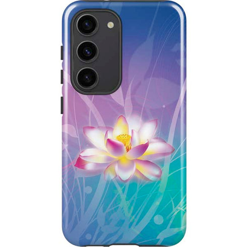 Lotus Floral Pattern Galaxy S23 Pro Case