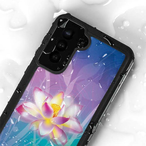 Lotus Floral Pattern Galaxy S23 Waterproof Case