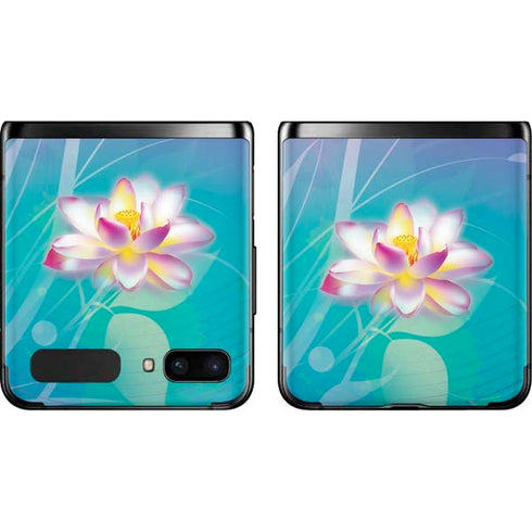 Lotus Floral Pattern Galaxy Z Flip Skin