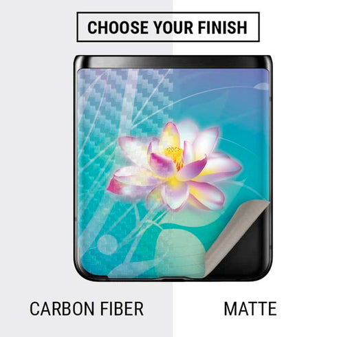 Lotus Floral Pattern Galaxy Z Flip Skin
