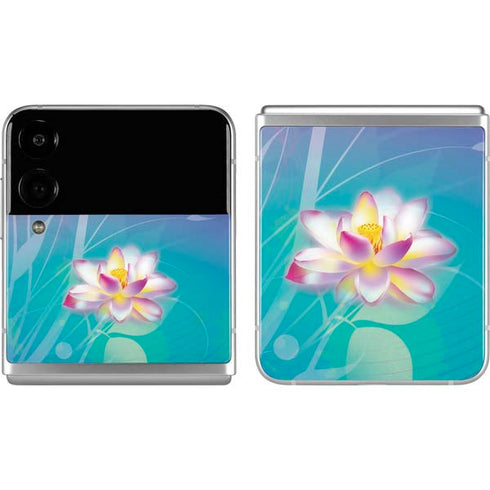 Lotus Floral Pattern Galaxy Z Flip4 5G Skin