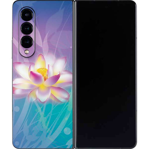 Lotus Floral Pattern Galaxy Z Fold4 5G Skin