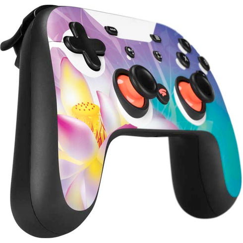 Lotus Floral Pattern Google Stadia Controller Skin