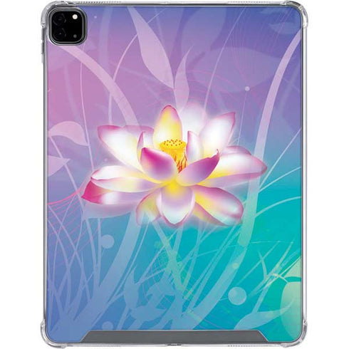 Lotus Floral Pattern iPad Pro 12.9in (2020) Clear Case